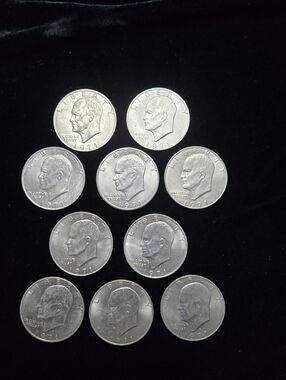1971-D Eisenhower "Ike" Dollar Coins (Lot Of 10)
